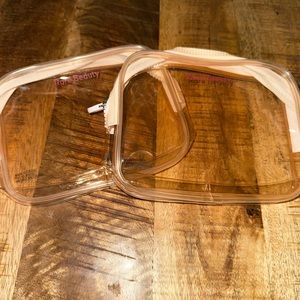 Rare beauty plastic makeup up bags